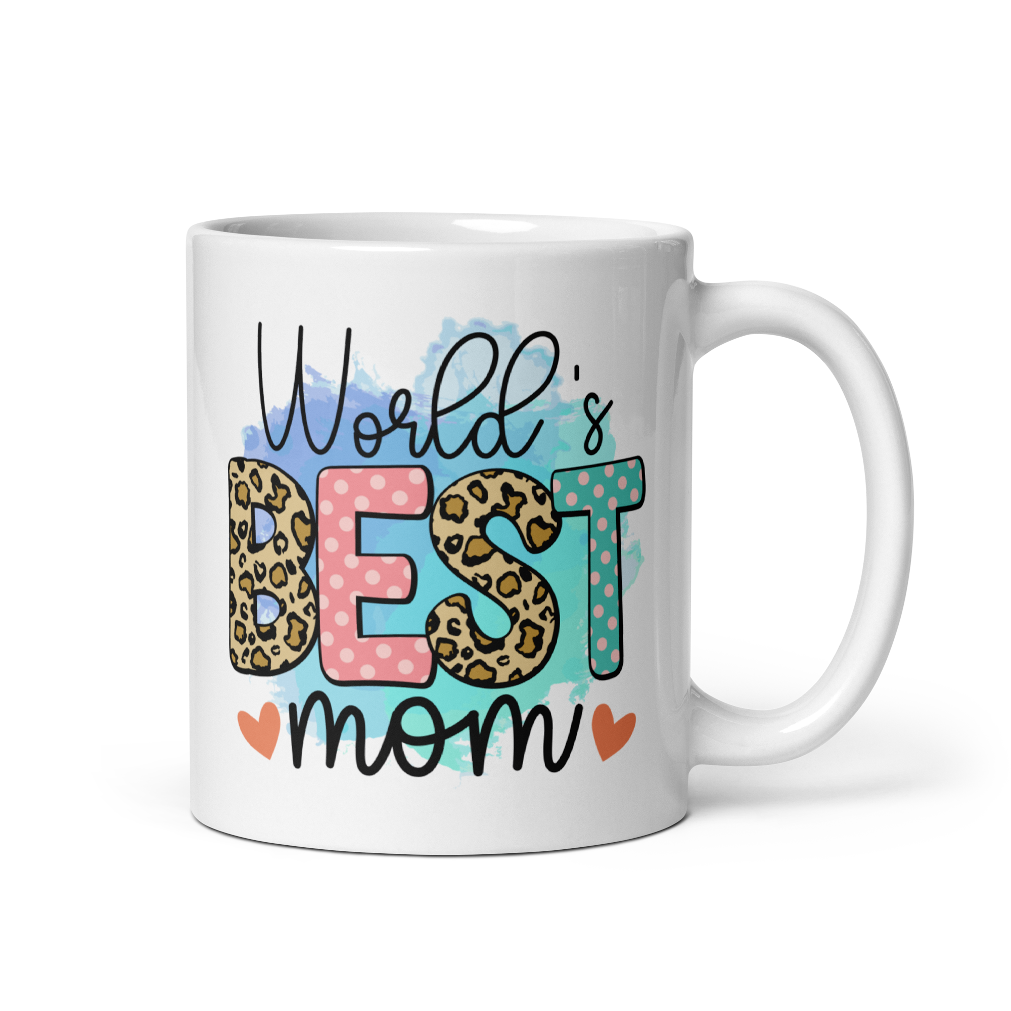 World's Best Mom White glossy mug