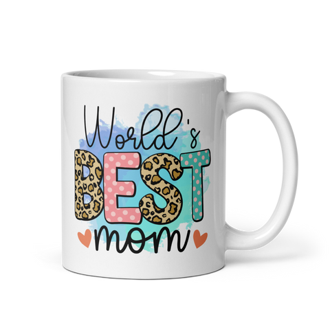 World's Best Mom White glossy mug