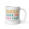 Always Read The Fine Print I'm Pregnant White glossy mug