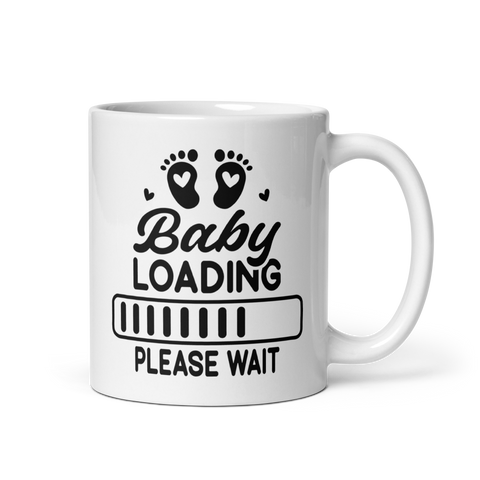 Baby Loading....Please Wait White glossy mug