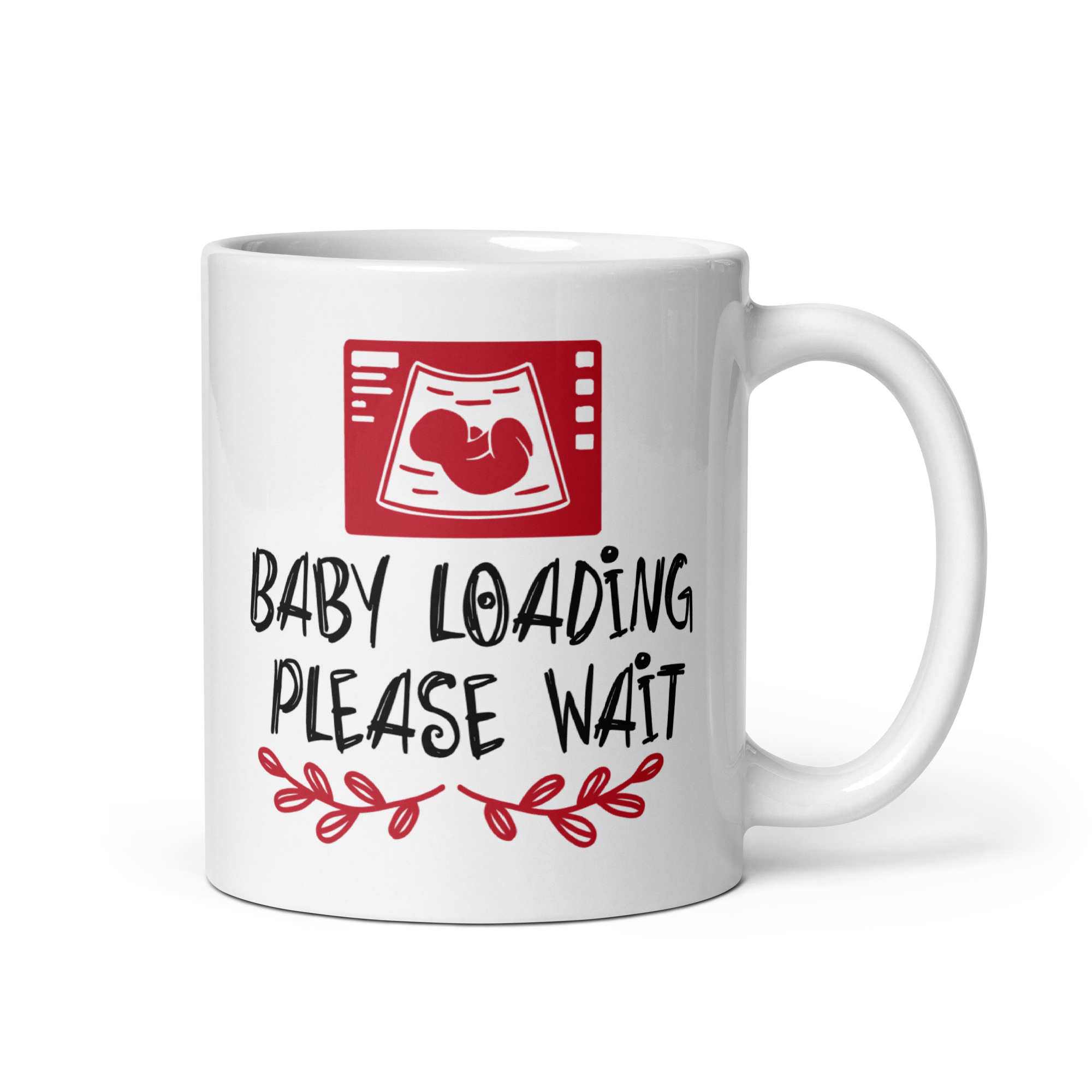 Baby Loading Please Wait White glossy mug