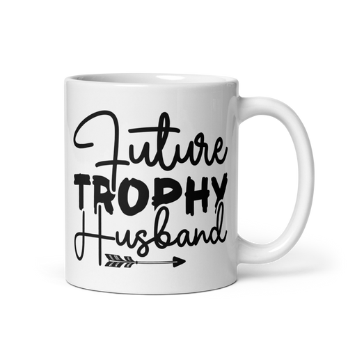 Future Trophy Husband White glossy mug