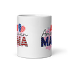 All American Mama White glossy mug