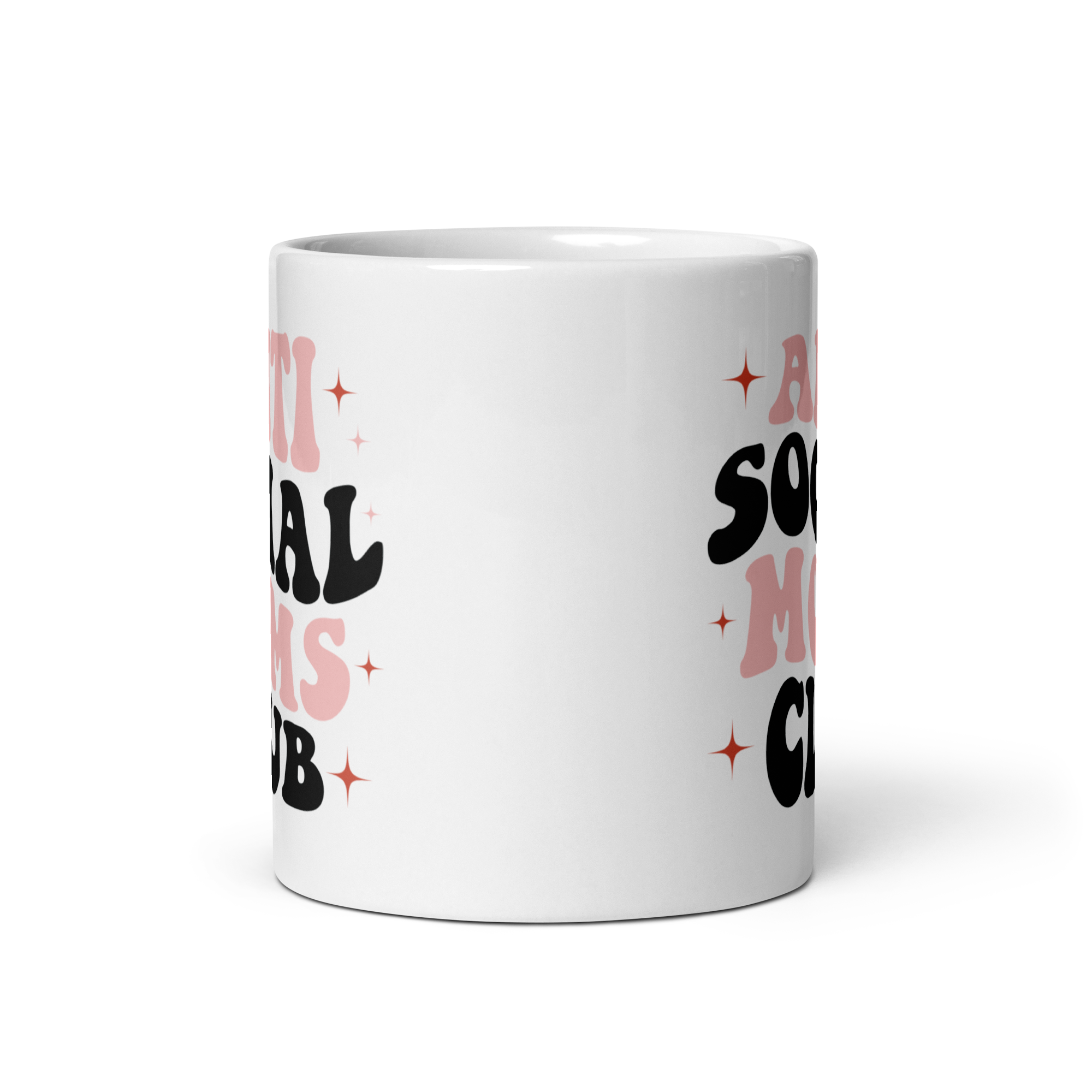 Anti Social Moms Club White glossy mug