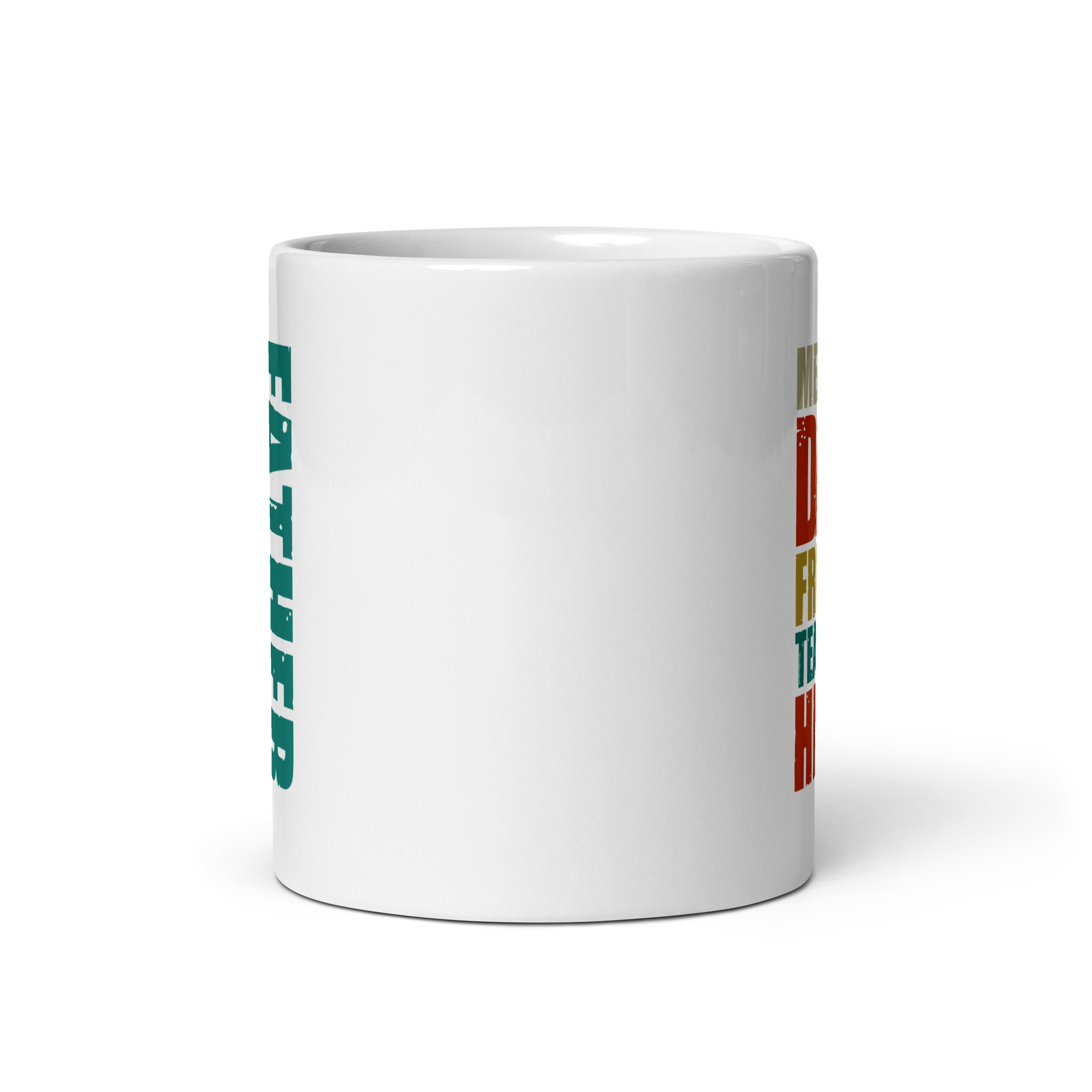 Mentor Dad Friend Teacher Hero Father White glossy mug