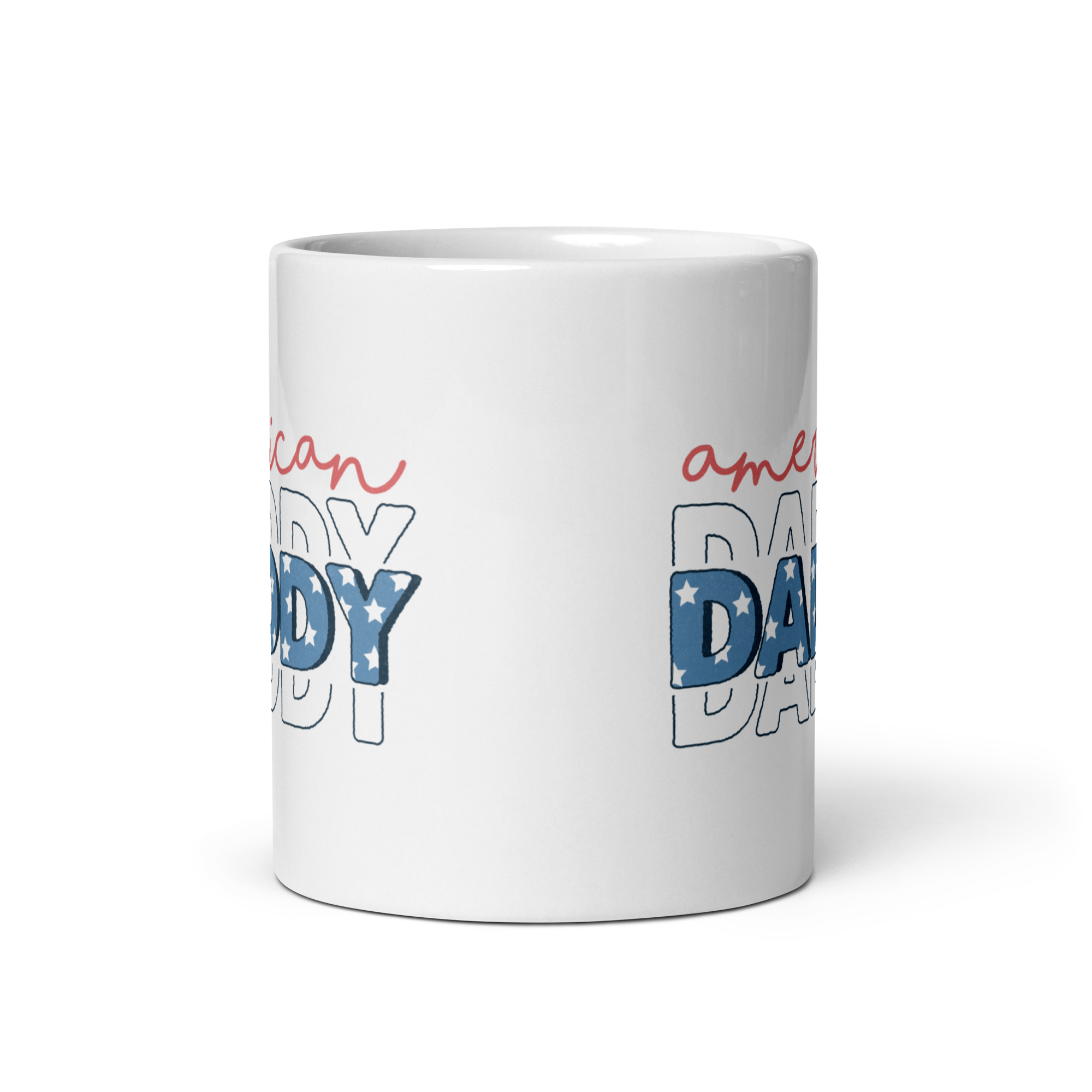 American Daddy White glossy mug