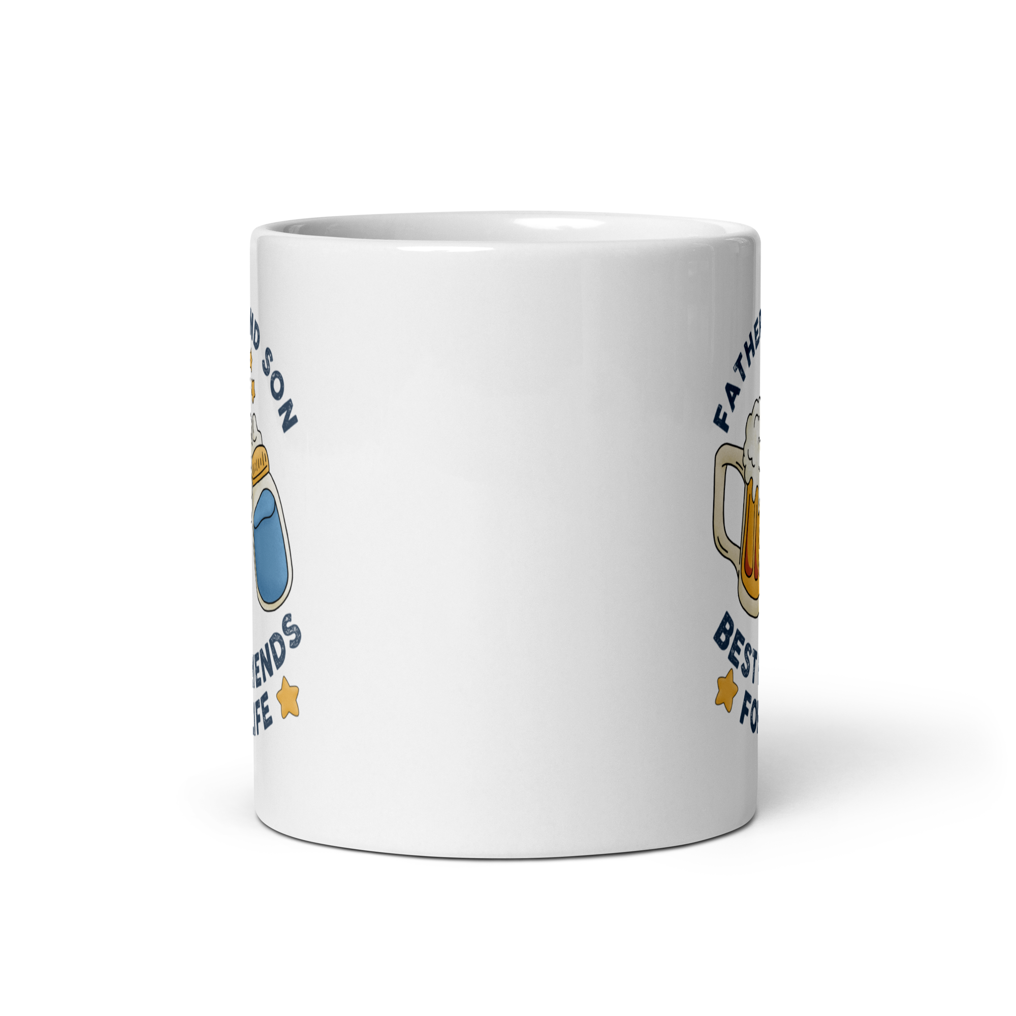 Father And Sun Best Friends For Life White glossy mug