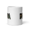 Papa Fishing Dad White glossy mug