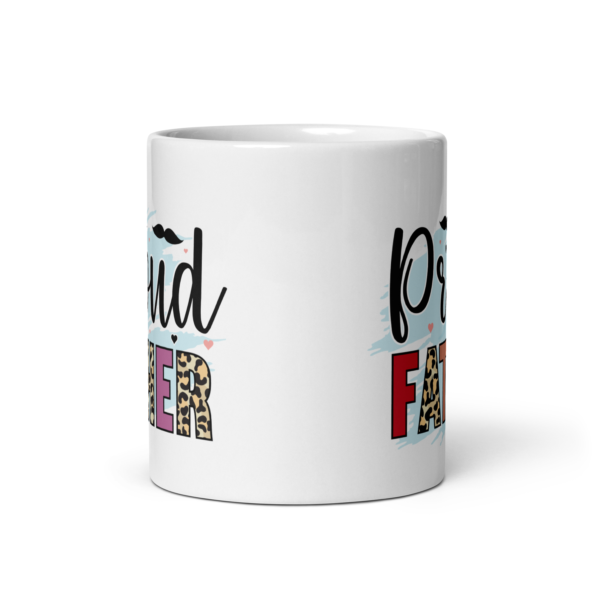 Proud Father White glossy mug