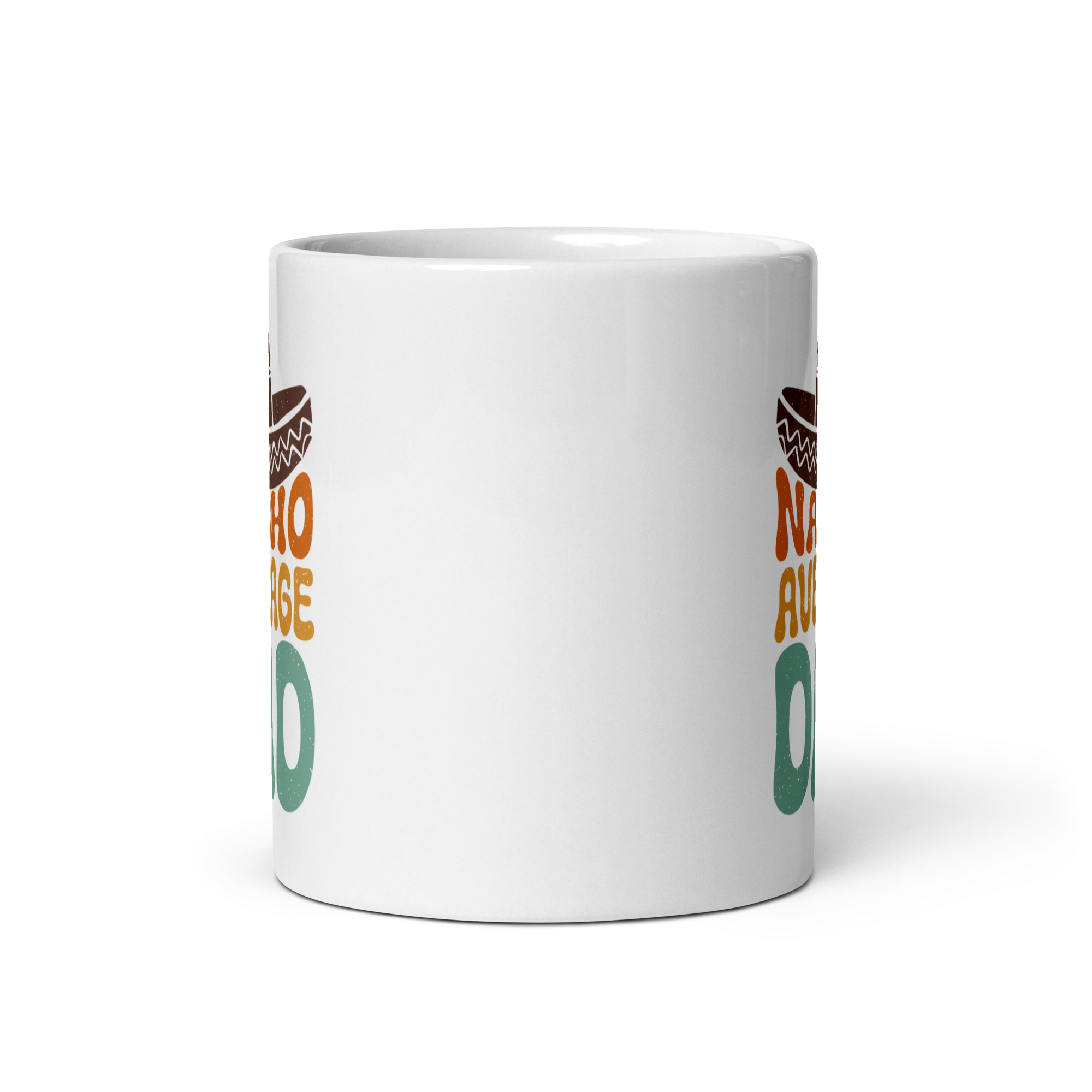 Nacho Average Dad White glossy mug