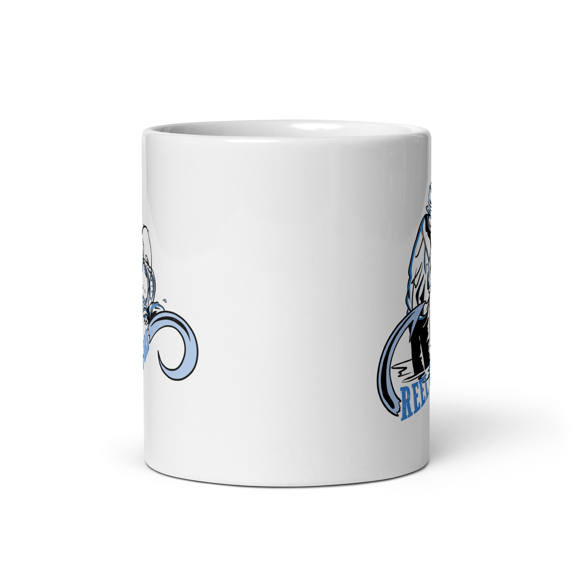 Reel Cool Dad White glossy mug