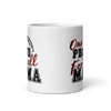 One Proud Football Mama White glossy mug