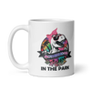 Motherhood Is A Walk In The Park White glossy mug