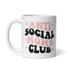 Anti Social Moms Club White glossy mug