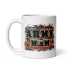 Army Mom White glossy mug