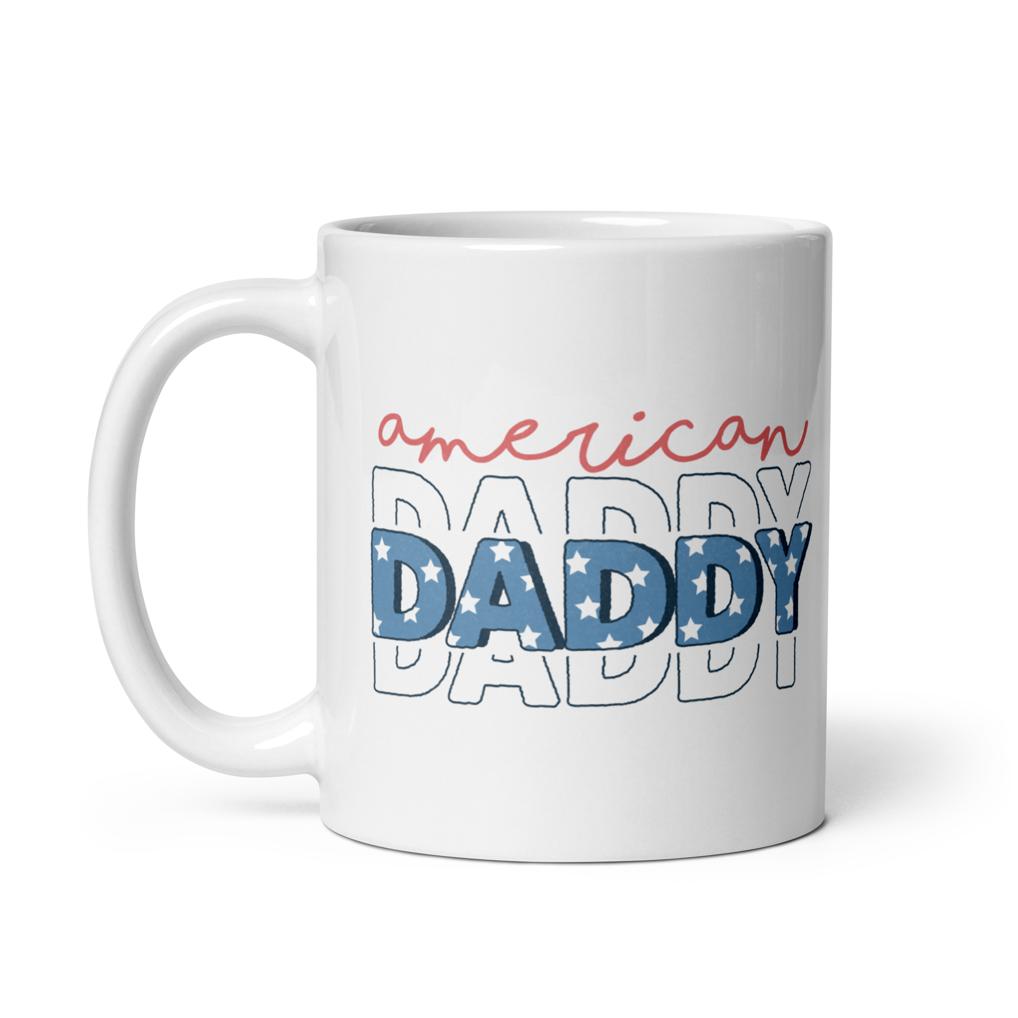 American Daddy White glossy mug