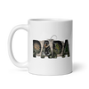 Papa Fishing Dad White glossy mug