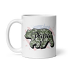 Papa Bear White glossy mug