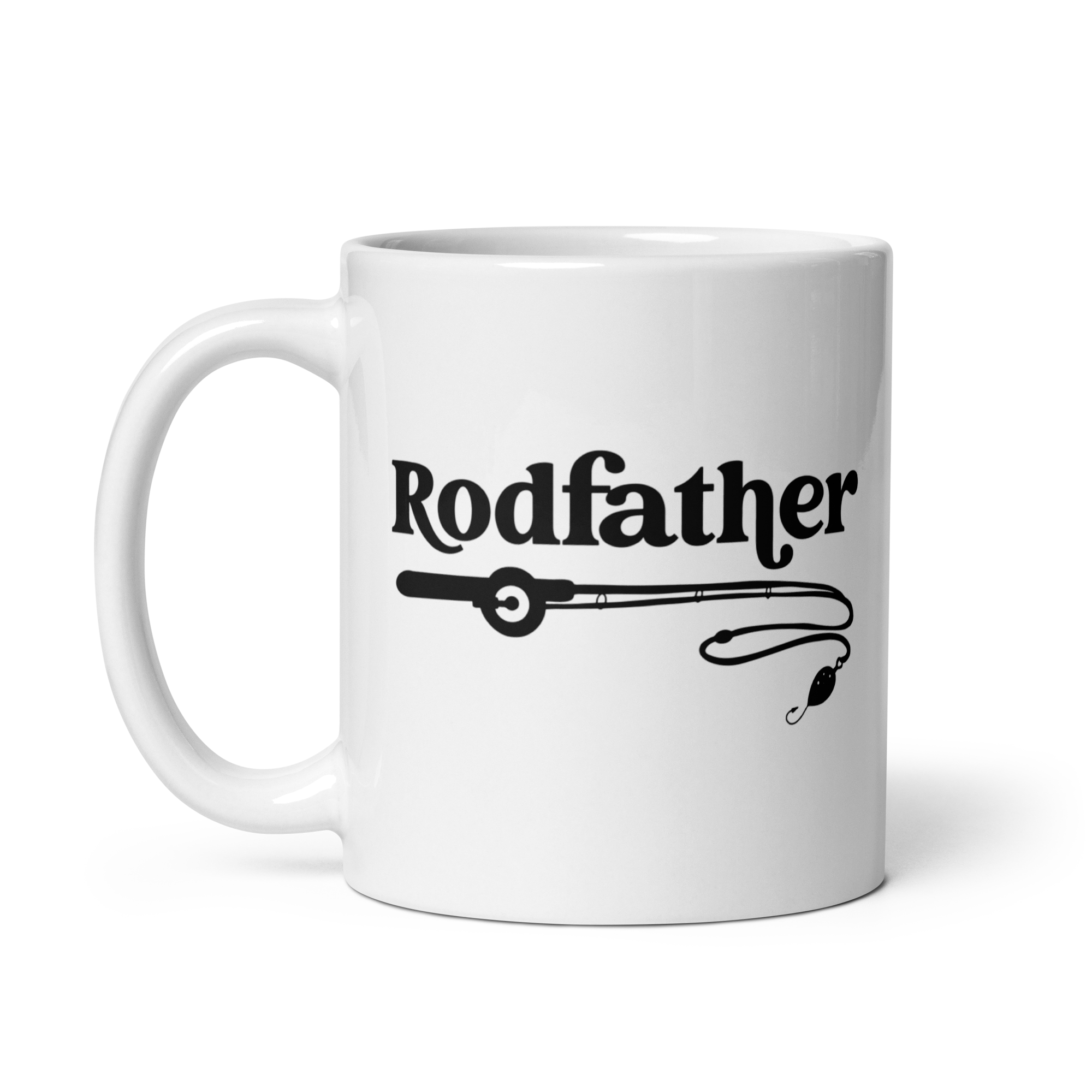 " Rodfather" White glossy mug