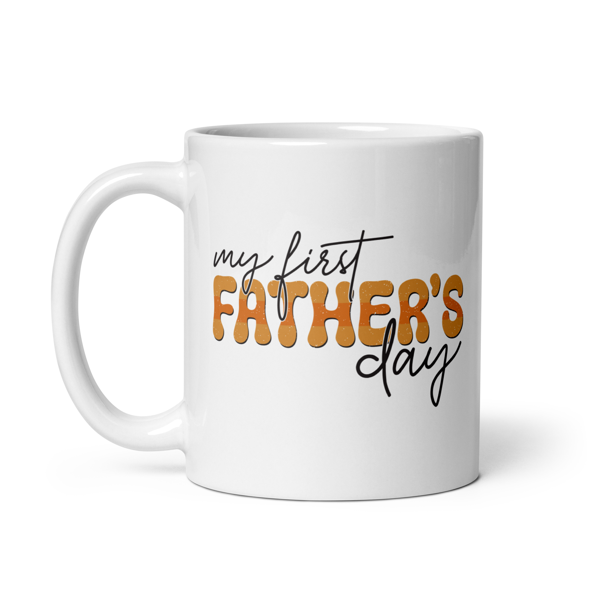 My First Father's Day White glossy mug