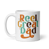 Reel Great Dad White glossy mug