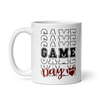 Football Game Day White glossy mug