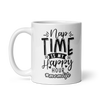 Nap Time Is My Happy Hour White glossy mug