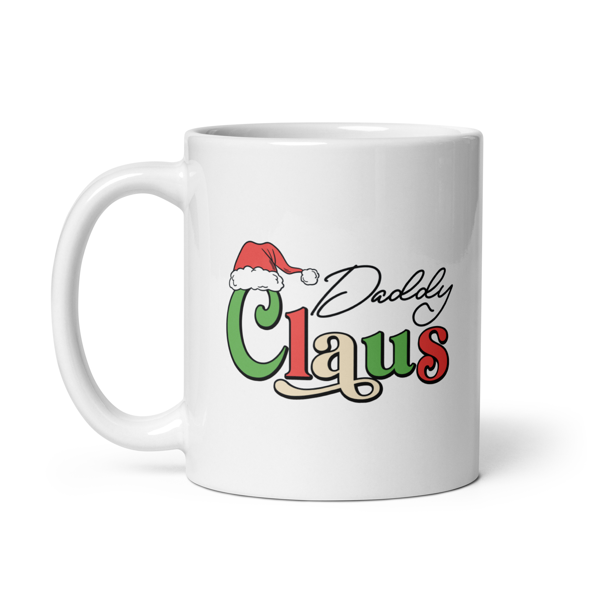 Daddy Claus White glossy mug