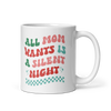 All Mama Wants Is A Silent Night White glossy mug