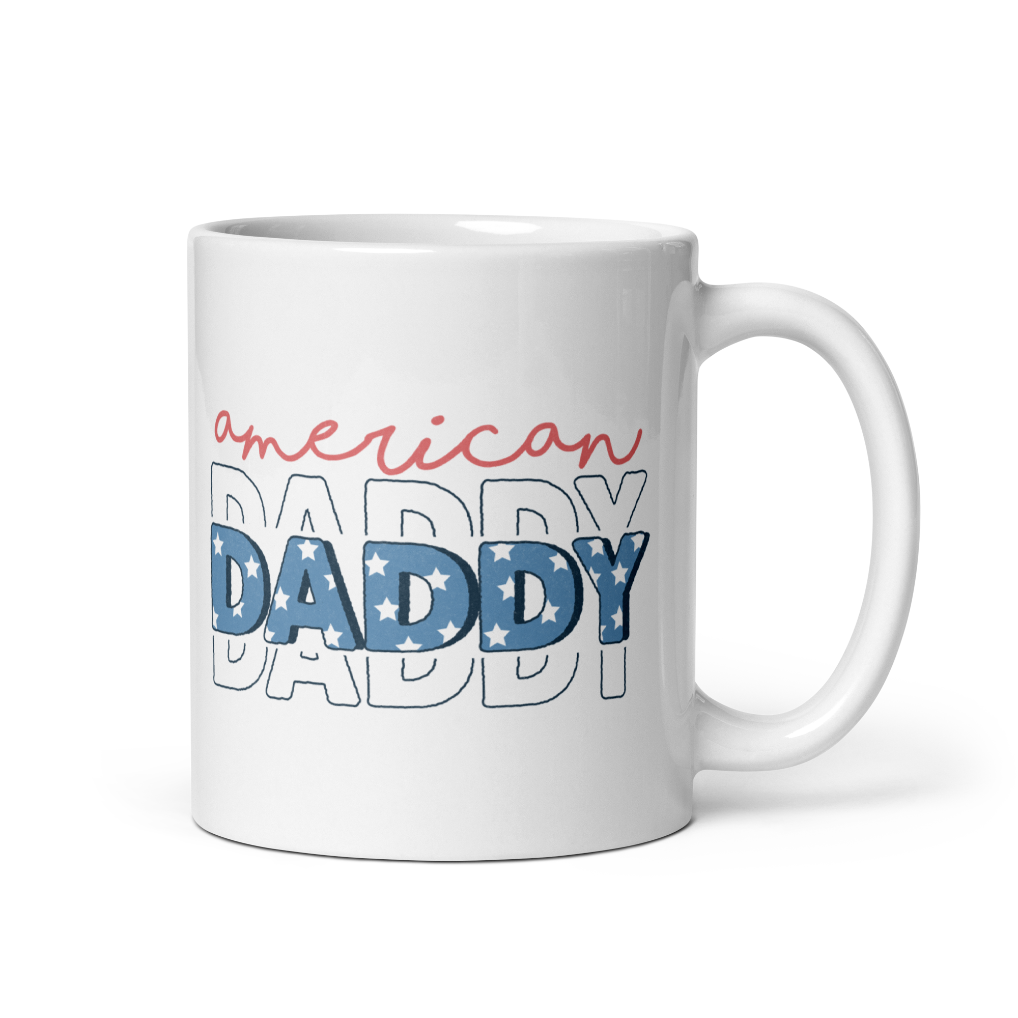 American Daddy White glossy mug