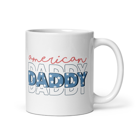 American Daddy White glossy mug