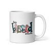 One Blessed Bonus Mom White glossy mug