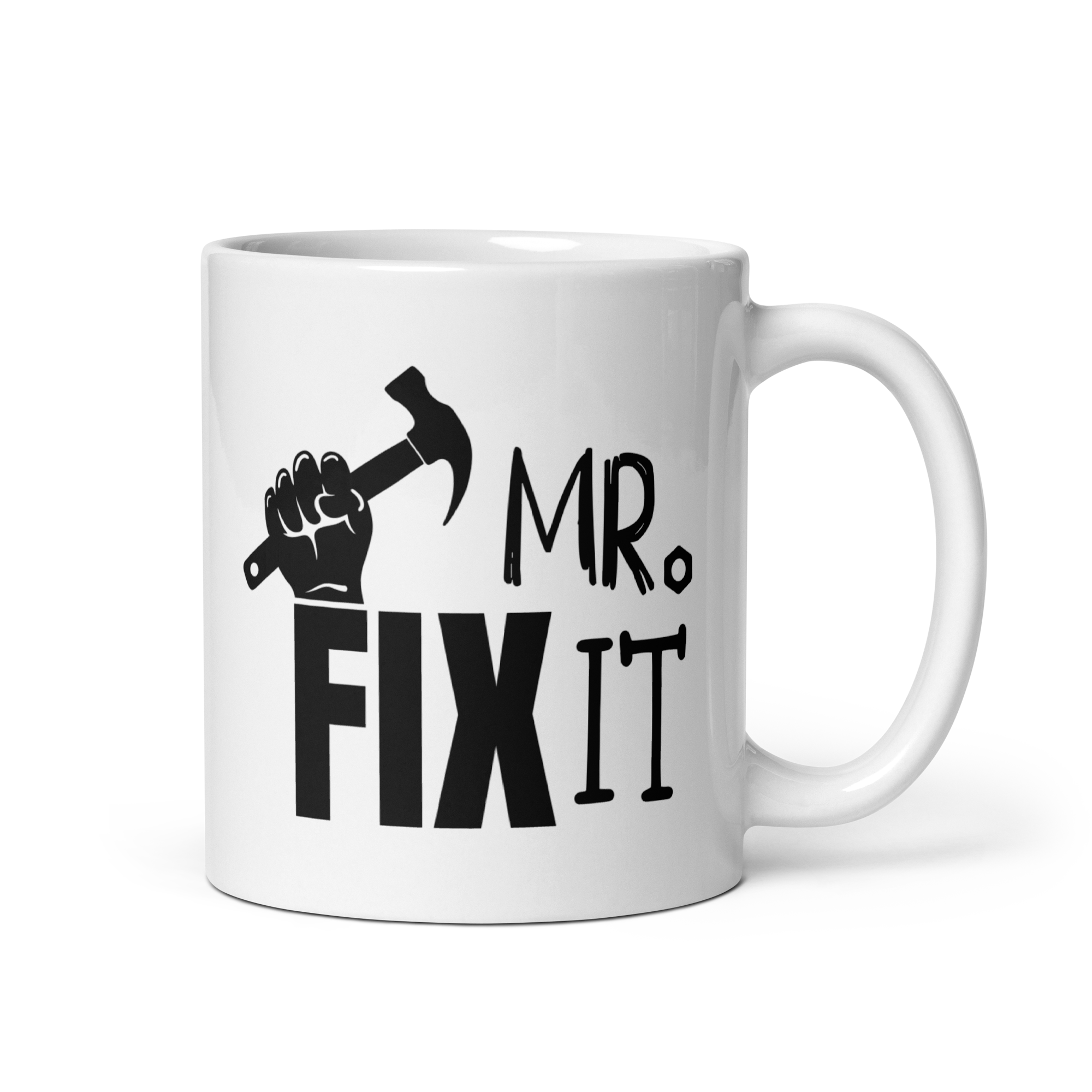 Mr. Fix It White glossy mug