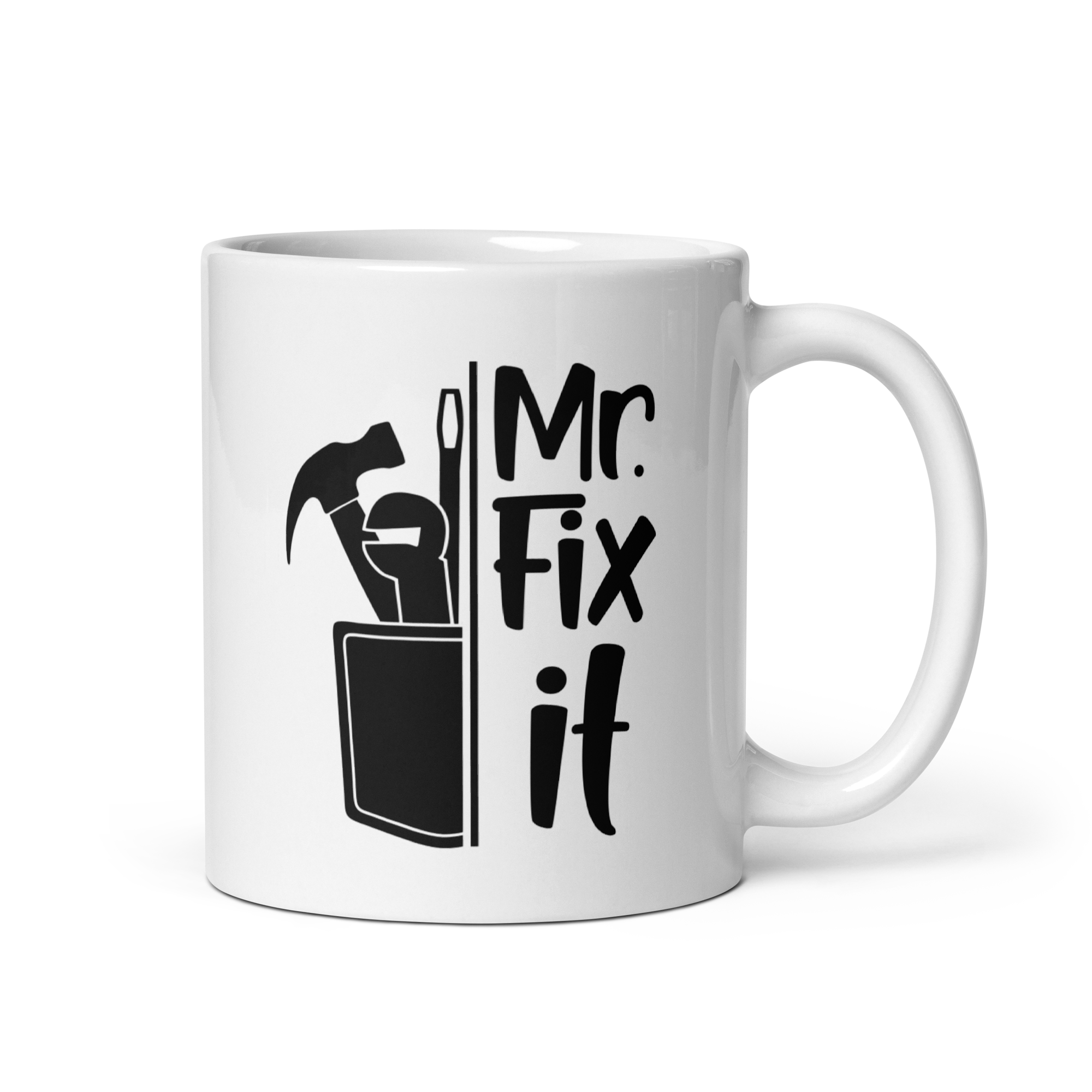 Mr. Fix It White glossy mug