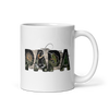 Papa Fishing Dad White glossy mug