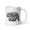 Papa Bear White glossy mug