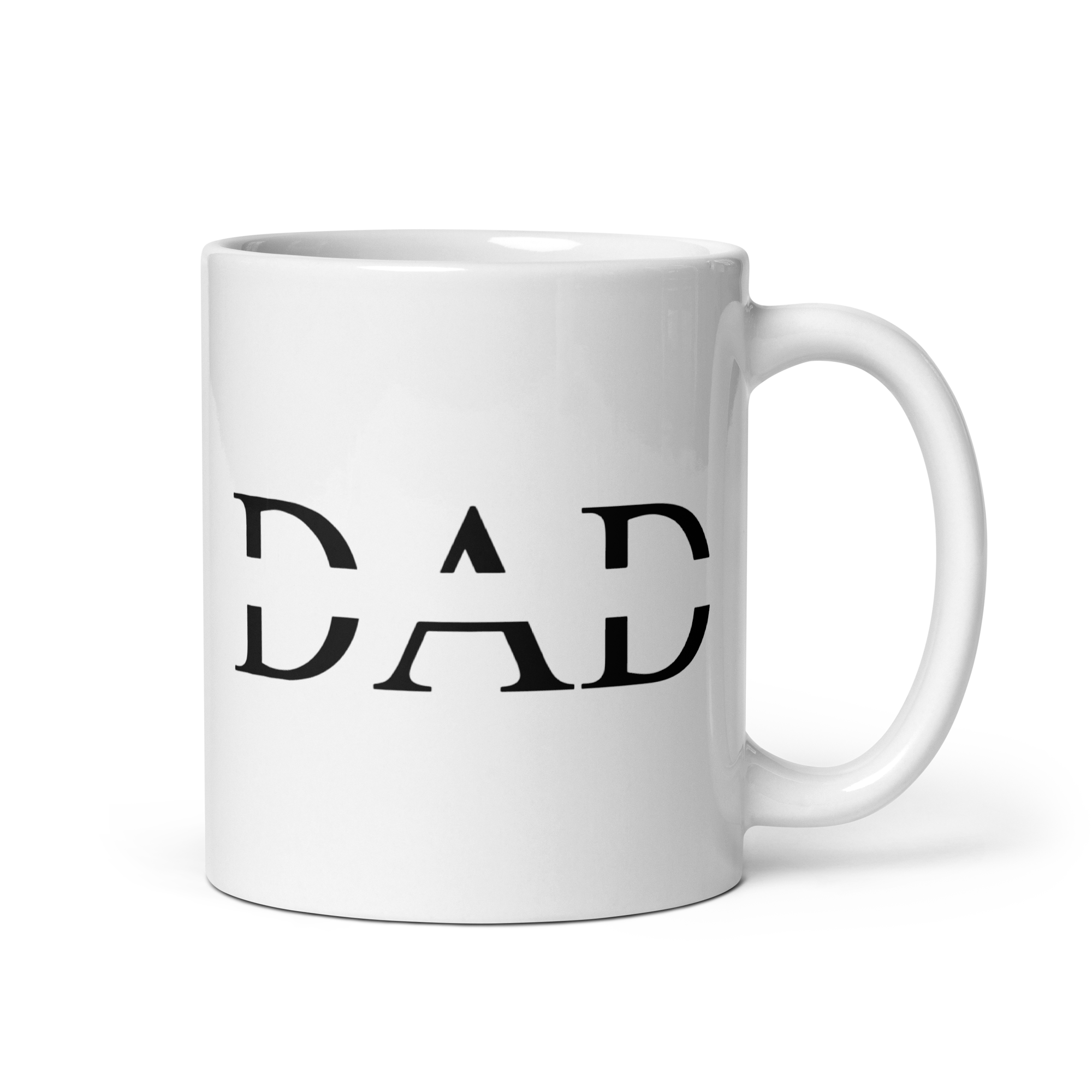 Dad White glossy mug