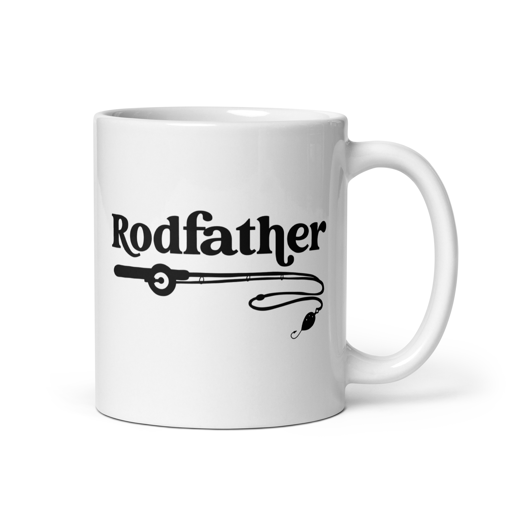 " Rodfather" White glossy mug