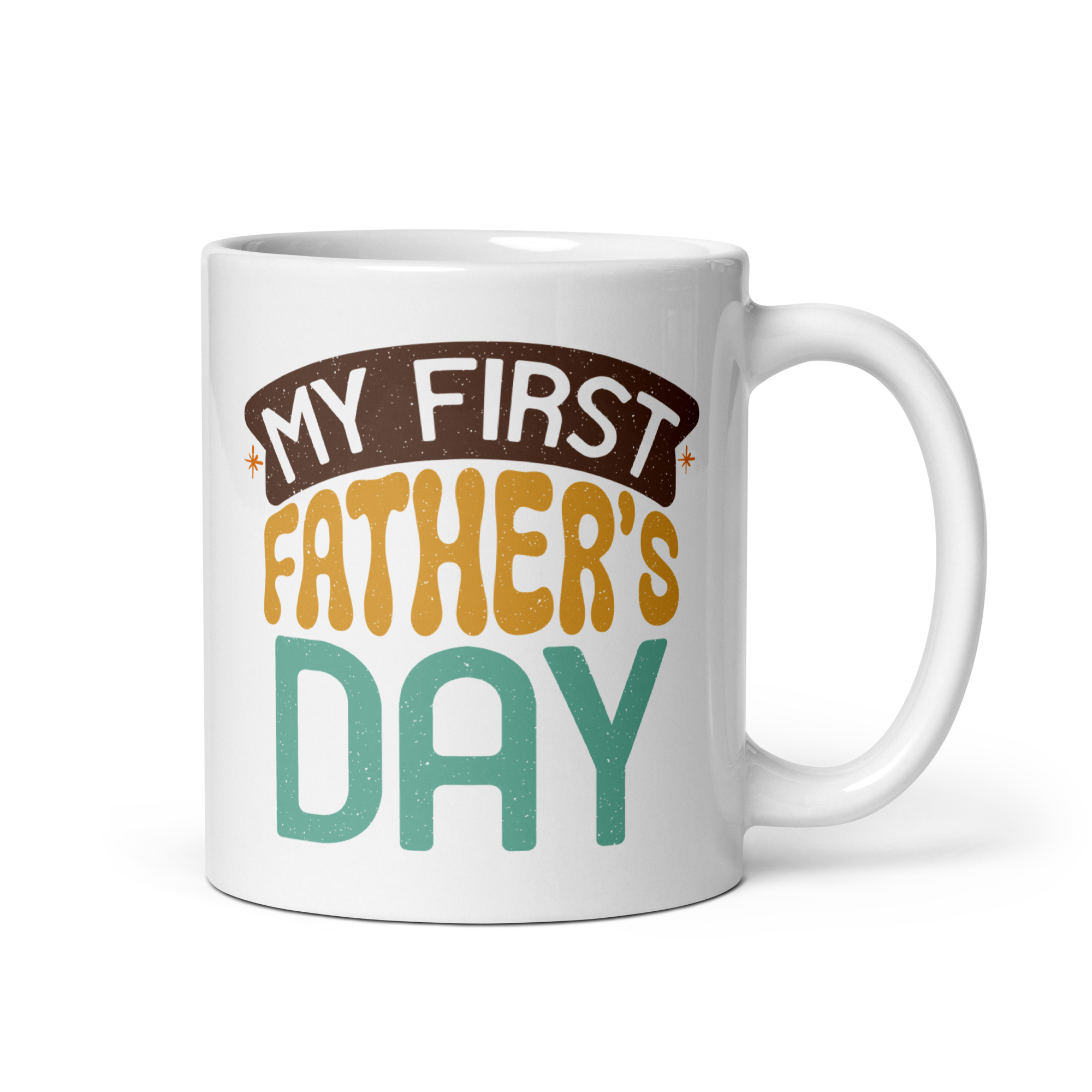 My First Father's Day White glossy mug