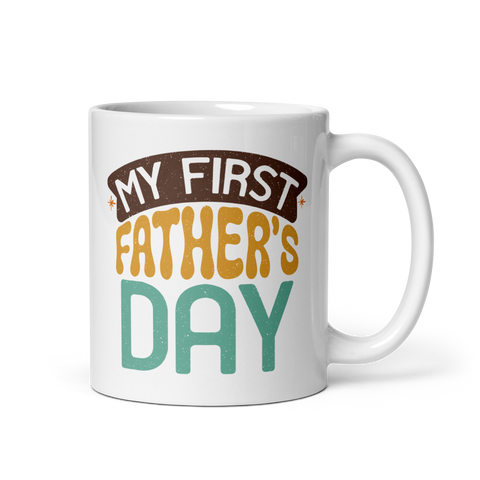 My First Father's Day White glossy mug