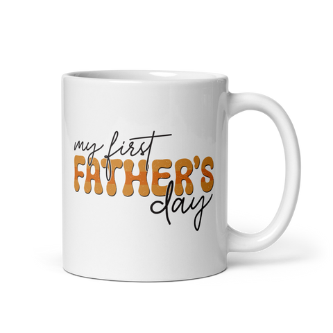 My First Father's Day White glossy mug