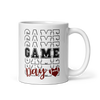 Football Game Day White glossy mug