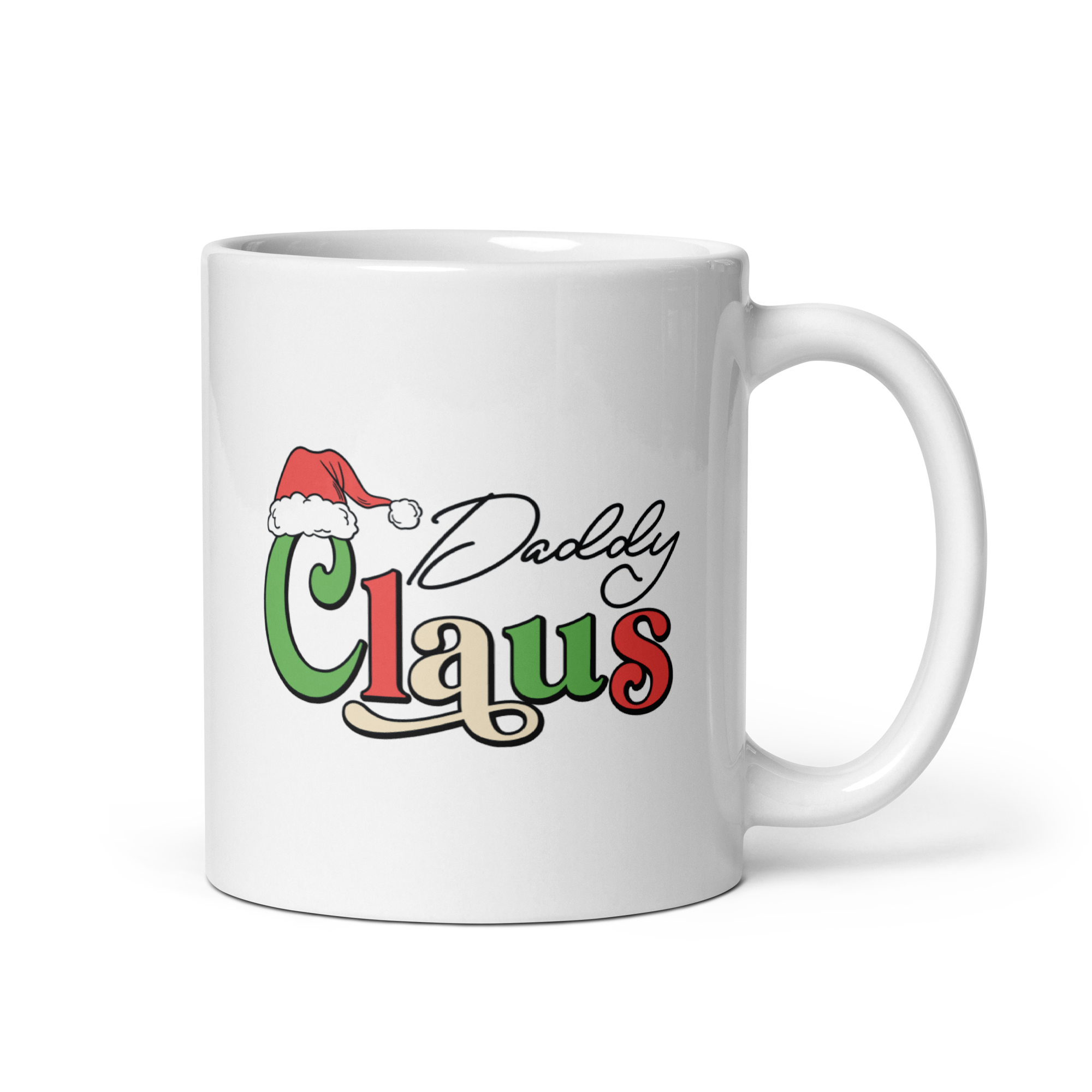 Daddy Claus White glossy mug