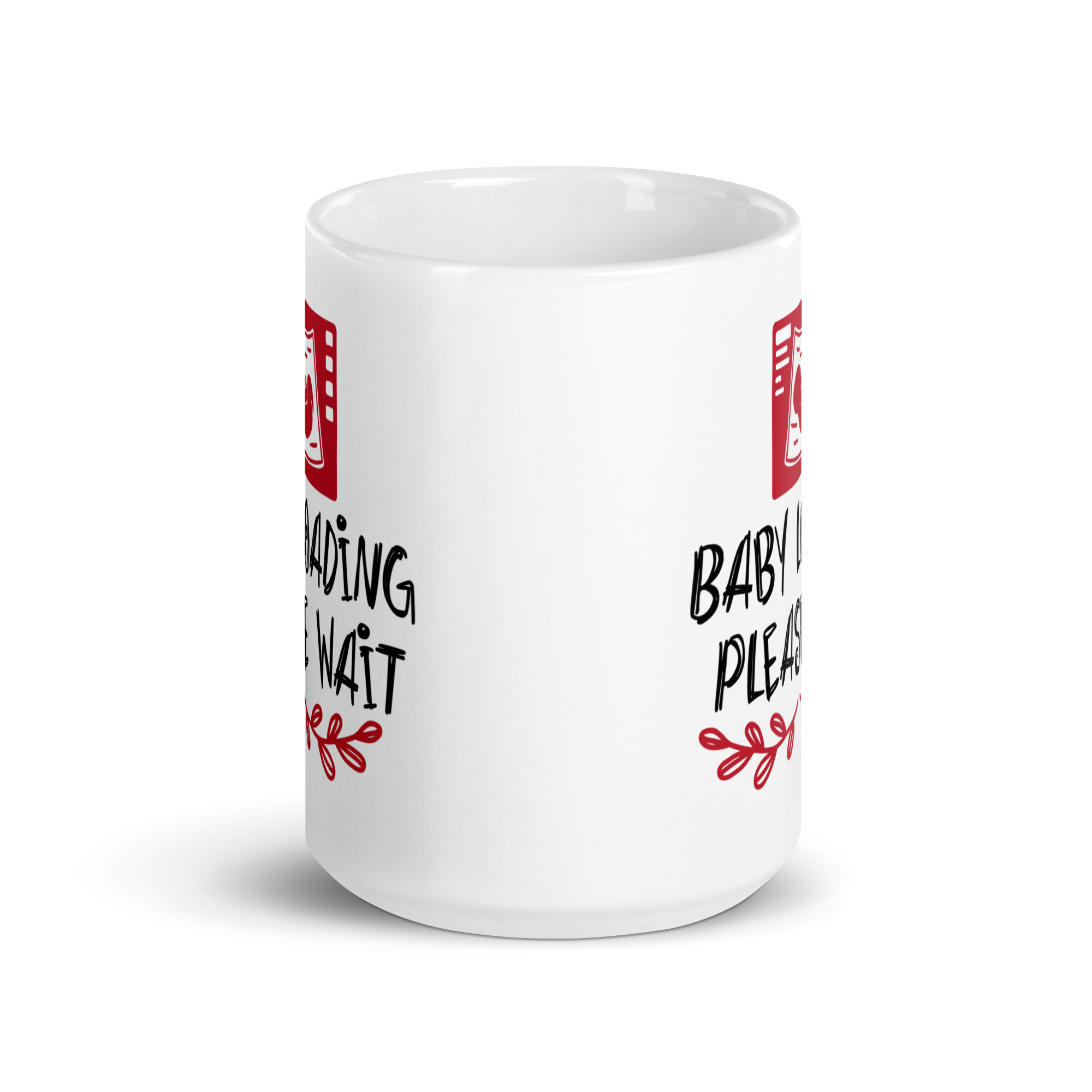 Baby Loading Please Wait White glossy mug