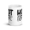 Hot Dad White glossy mug