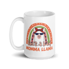 She's A Bad Momma Llama White glossy mug