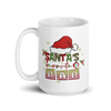 Santa's Favorite Dad White glossy mug