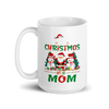 1st Christmas As A Mom White glossy mug