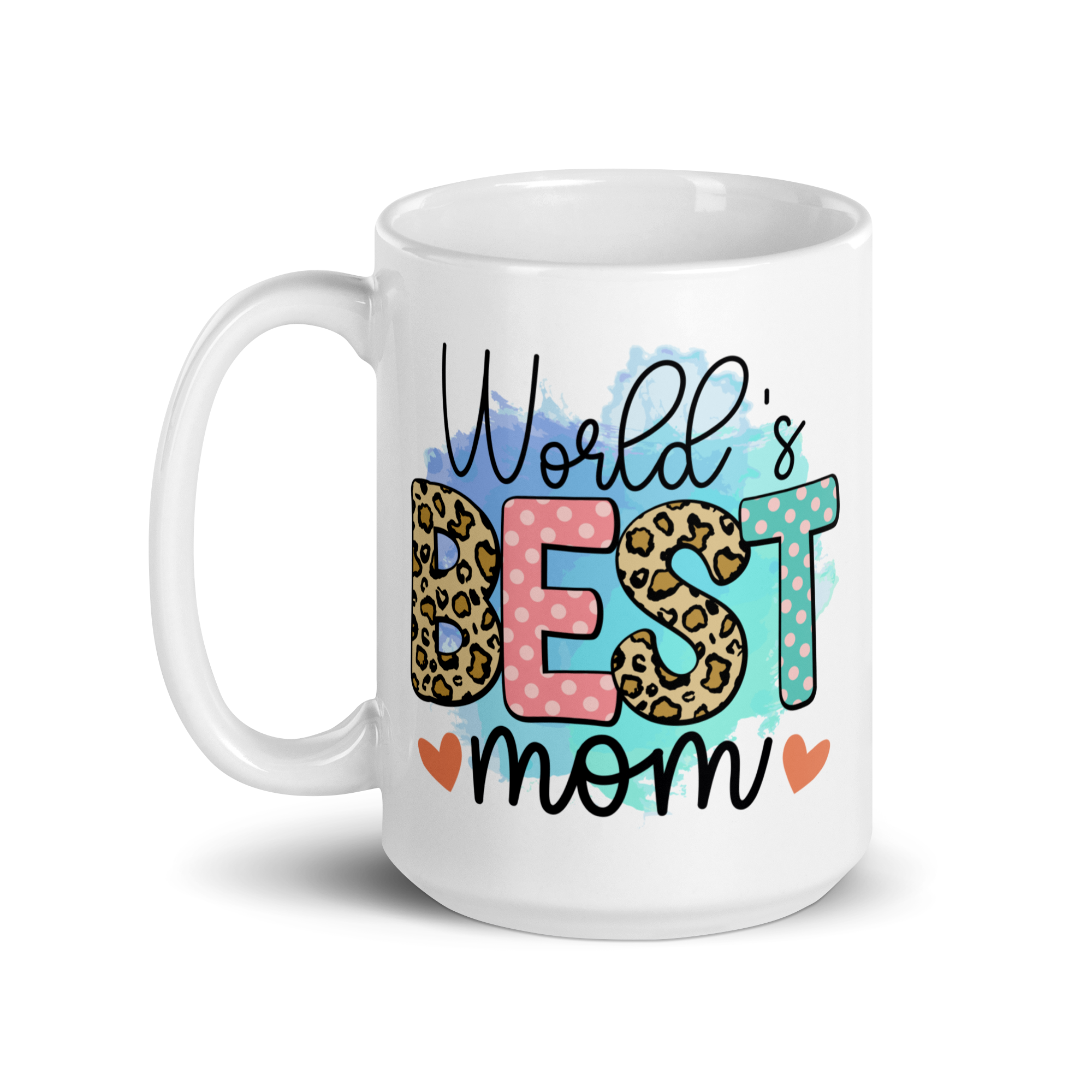 World's Best Mom White glossy mug