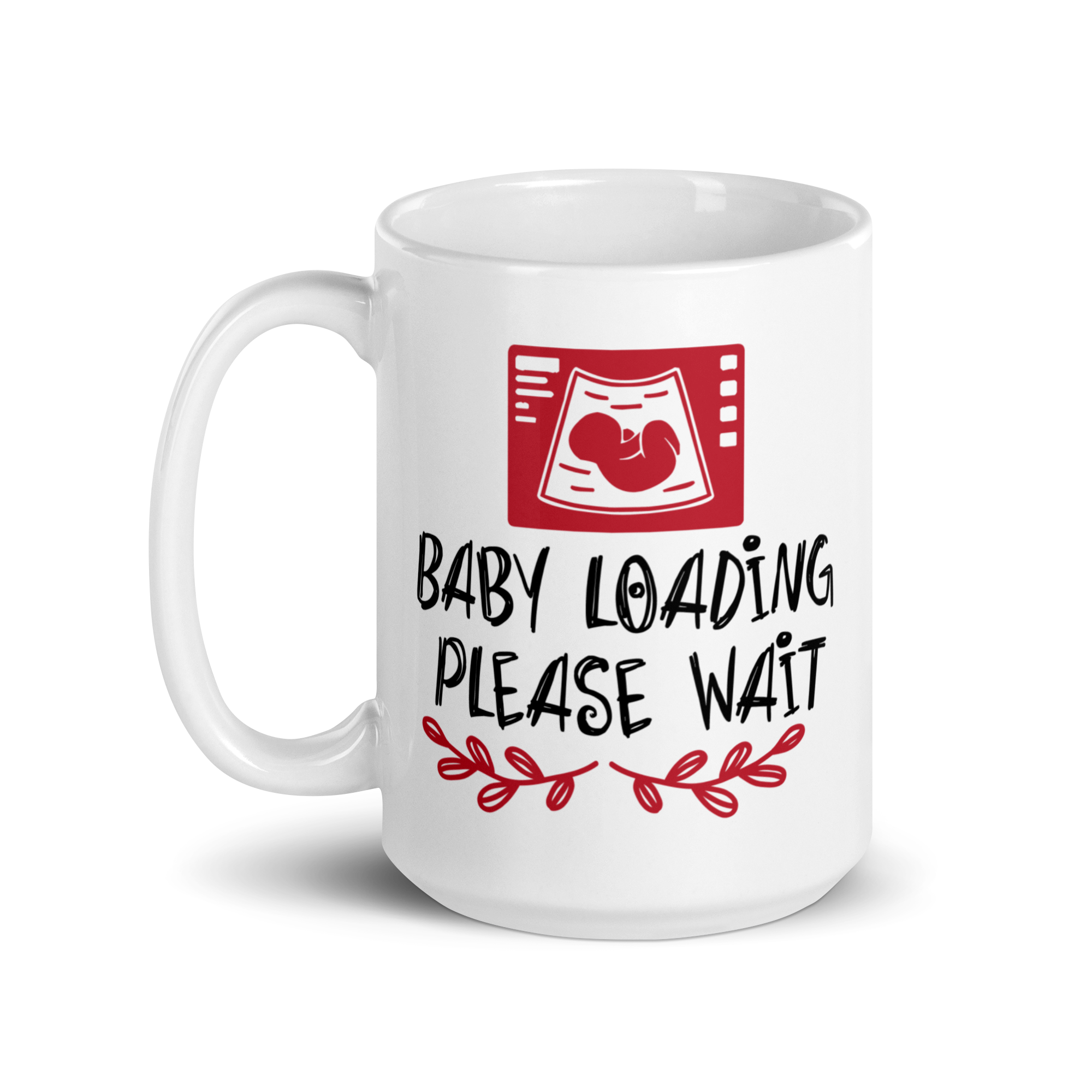 Baby Loading Please Wait White glossy mug